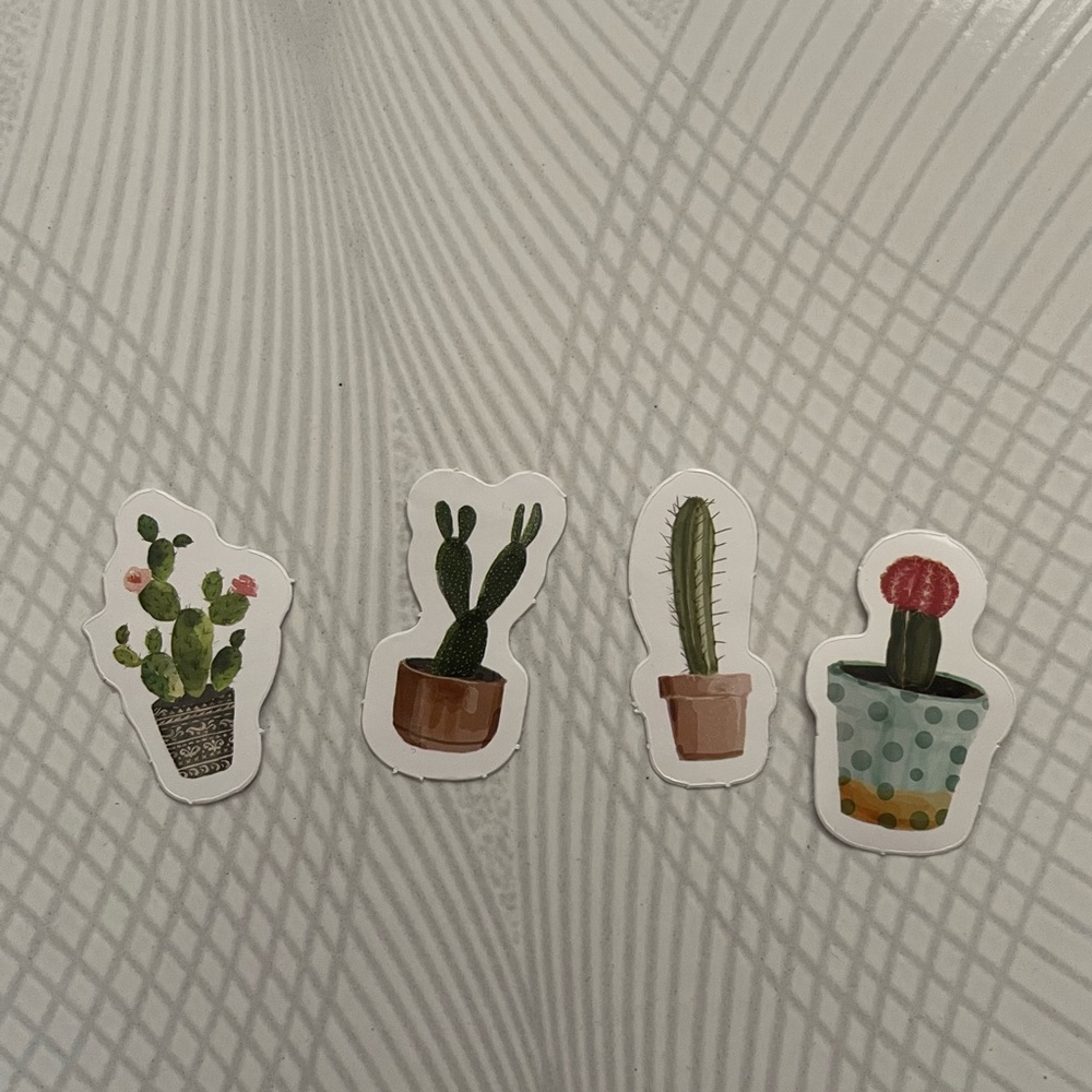 FREE Set Of 4 Cute Plants Sticker Set